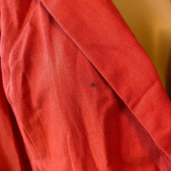 Charlotte Russe Linen Blend One Button Orange Women Blazer size L - Picture 8 of 10